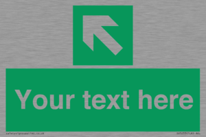 Custom Arrow Top Left Sign